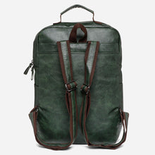 Load image into Gallery viewer, Salvatore Mann Men&#39;s Harion Pebbled Backpack in Olive Green
