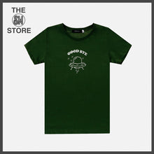 Load image into Gallery viewer, GTW Urban Girls Teens&#39; Goodbye UFO Graphic Tee in Dark Green
