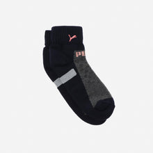 Load image into Gallery viewer, Puma Ladies&#39; Embroidered Sports Ankle Socks in Dark Gray
