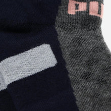 Load image into Gallery viewer, Puma Ladies&#39; Embroidered Sports Ankle Socks in Dark Gray
