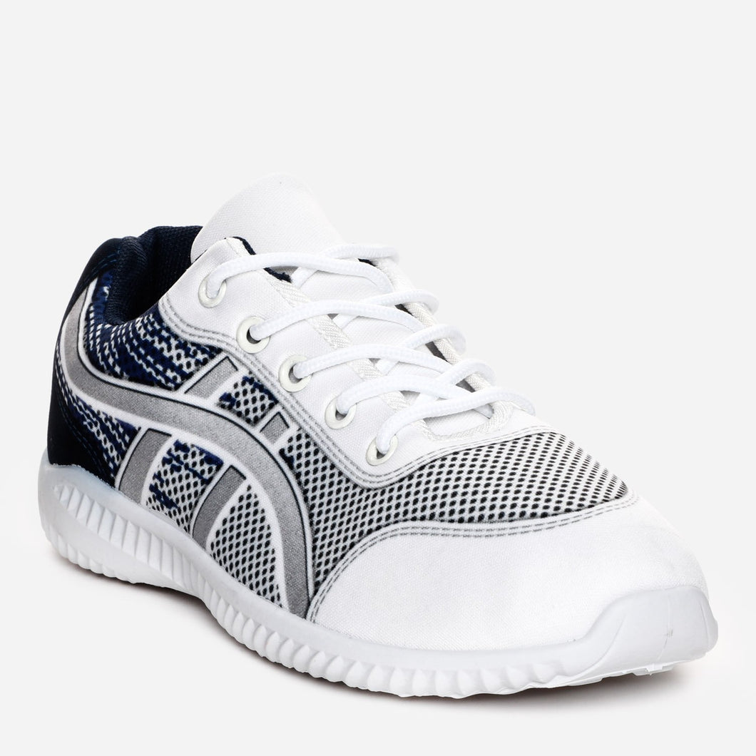 Kicks Ladies' Ceres Two-Tone Sneakers in White and Navy