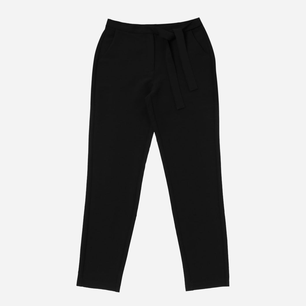 SM Woman Tie-Waist Pants in Black