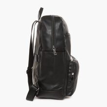 Load image into Gallery viewer, Salvatore Mann Men&#39;s Reeves Zip Pocket Backpack in Black
