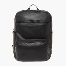 Load image into Gallery viewer, Salvatore Mann Men&#39;s Reeves Zip Pocket Backpack in Black
