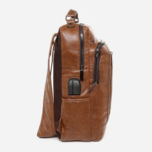 Load image into Gallery viewer, Salvatore Mann Men&#39;s Rafaelo 2-Compartment Backpack in Tan
