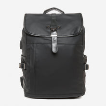 Load image into Gallery viewer, Salvatore Mann Men&#39;s Ramsey Flap Top Backpack in Black
