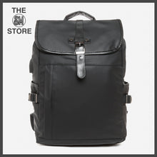 Load image into Gallery viewer, Salvatore Mann Men&#39;s Ramsey Flap Top Backpack in Black
