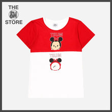 Load image into Gallery viewer, Disney Tsum Tsum Girls Teens&#39; Half Tsum Tsum Graphic Tee in Red
