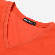 Load image into Gallery viewer, Baleno Ladies&#39; Basic V-Neck Tee in Rust
