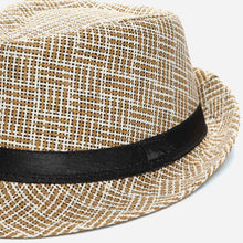 Load image into Gallery viewer, Tropiko by Kultura Ladies&#39; Raffia Plaid Panama Hat in Cream
