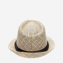 Load image into Gallery viewer, Tropiko by Kultura Ladies&#39; Raffia Plaid Panama Hat in Cream
