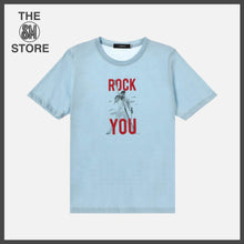 Load image into Gallery viewer, GTW Urban Girls Teens&#39; Rock On Graphic Tee in Light Blue
