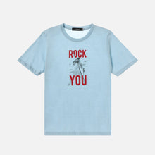 Load image into Gallery viewer, GTW Urban Girls Teens&#39; Rock On Graphic Tee in Light Blue
