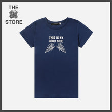 Load image into Gallery viewer, GTW Urban Girls Teens&#39; This Is My Good Side Statement Tee in Navy Blue
