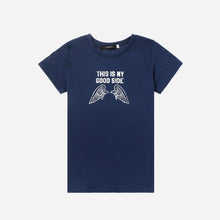 Load image into Gallery viewer, GTW Urban Girls Teens&#39; This Is My Good Side Statement Tee in Navy Blue
