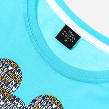 Load image into Gallery viewer, Disney Girls Teens&#39; 1928 Mickey Mouse Graphic Tee in Aqua Blue
