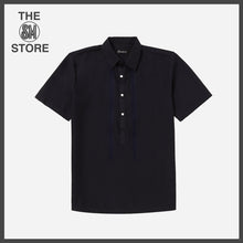 Load image into Gallery viewer, Exclusive Men&#39;s Half-Open Short Sleeve Barong in Navy Blue
