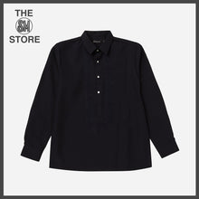 Load image into Gallery viewer, Exclusive Men&#39;s Half-Open Long Sleeve Barong in Navy Blue
