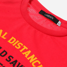 Load image into Gallery viewer, GTW Urban Girls Teens&#39; Social Distancing Could Save Lives Graphic Tee in Red
