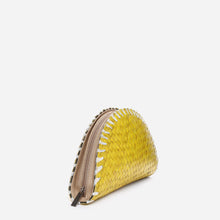 Load image into Gallery viewer, Tropiko by Kultura Ladies&#39; Woven Half Moon Clutch in Yellow
