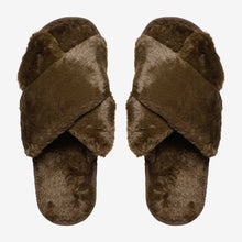 Load image into Gallery viewer, Cozzy Ladies&#39; Fria X-Band Bedroom Slippers in Olive
