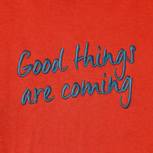 Load image into Gallery viewer, Tee Culture Boys Teens&#39; Good Things are Coming Statement Tee in Orange
