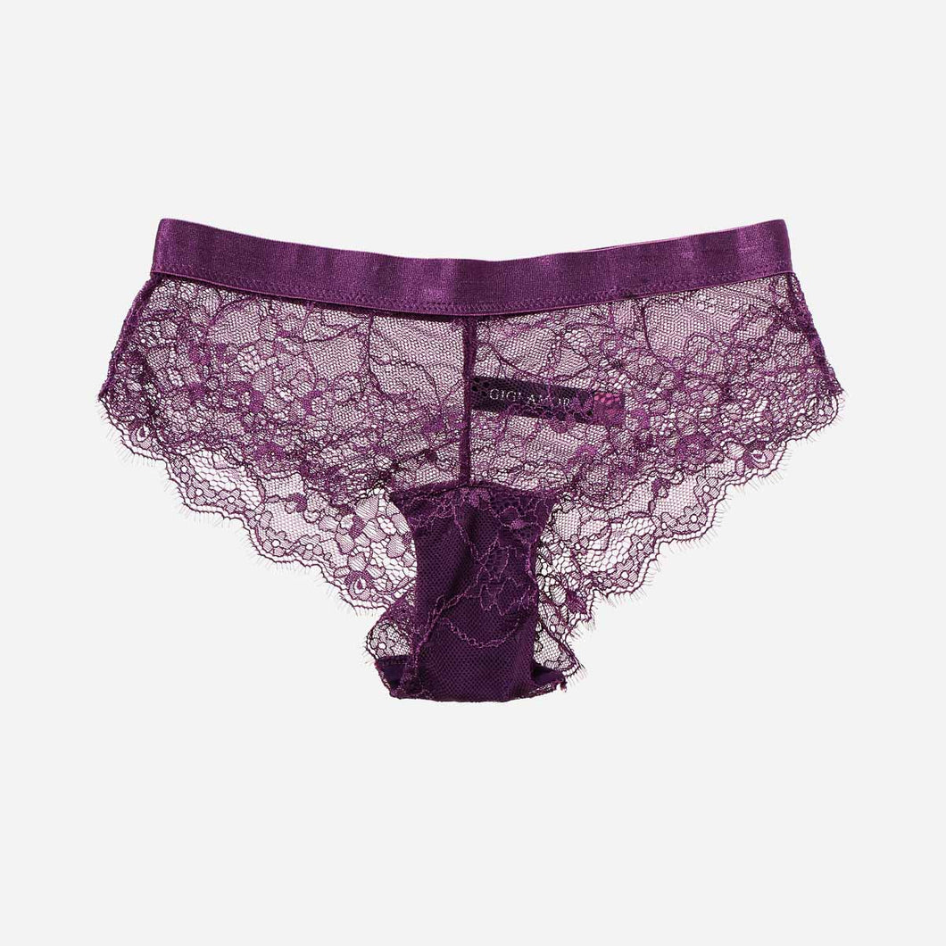 Gigi Amore Ladies' Full Lace Bikini Panty in Purple