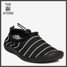 Load image into Gallery viewer, Kicks Ladies&#39; Lerici Striped Knit Aqua Shoes in White and Black
