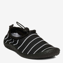 Load image into Gallery viewer, Kicks Ladies&#39; Lerici Striped Knit Aqua Shoes in White and Black
