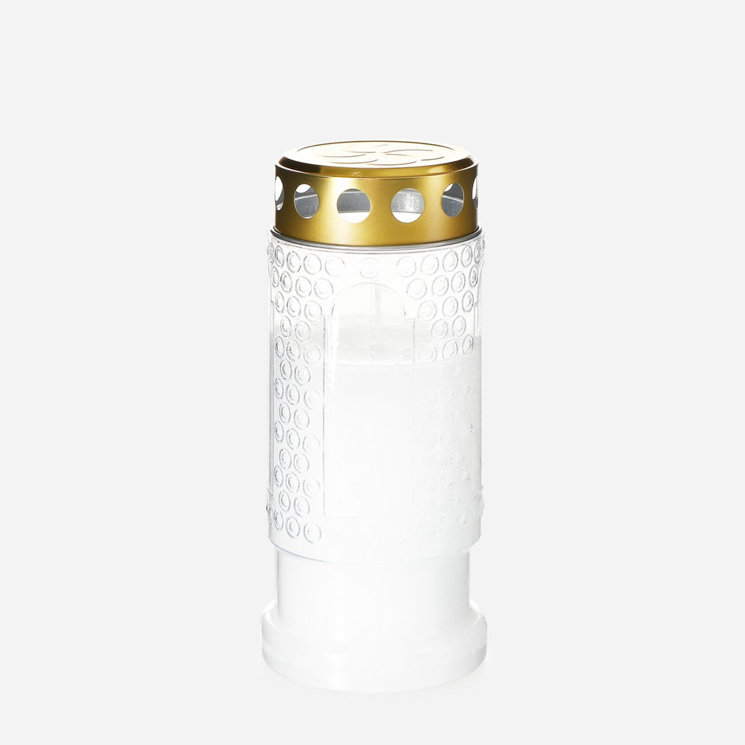 SM Home Tall Cylinder Smokeless Candle - White