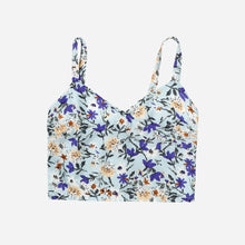 Load image into Gallery viewer, Coco Cabana Ladies&#39; Floral Smocked Crop Top in Blue
