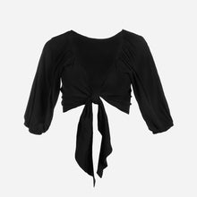 Load image into Gallery viewer, Coco Cabana Ladies&#39; Tie-Hem Crop Top in Black
