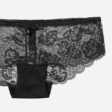 Load image into Gallery viewer, Gigi Amore Ladies&#39; Lace Bikini Panty with Ribbon in Black
