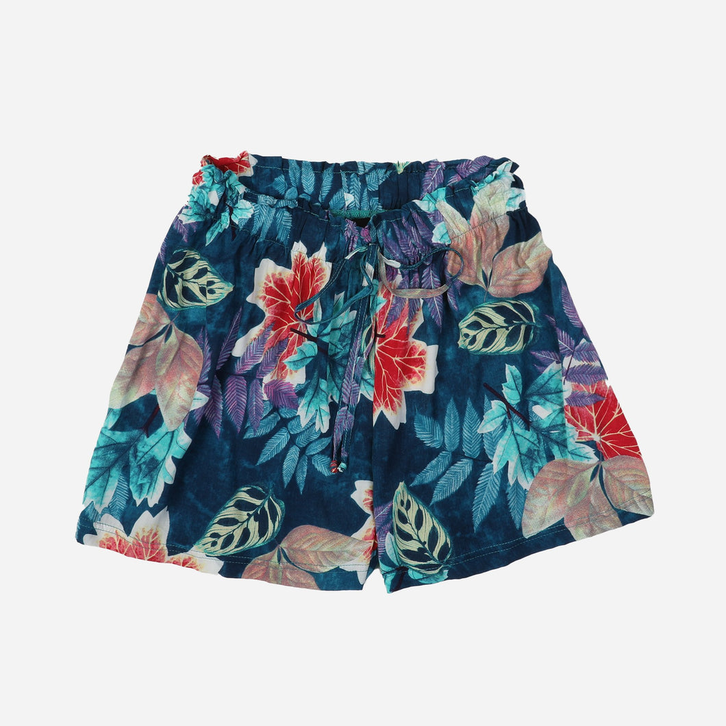 Coco Cabana Ladies' Leafy Shorts in Blue