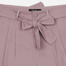 Load image into Gallery viewer, SM Woman Waist Sash Pleated Shorts in Old Rose
