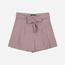 Load image into Gallery viewer, SM Woman Waist Sash Pleated Shorts in Old Rose
