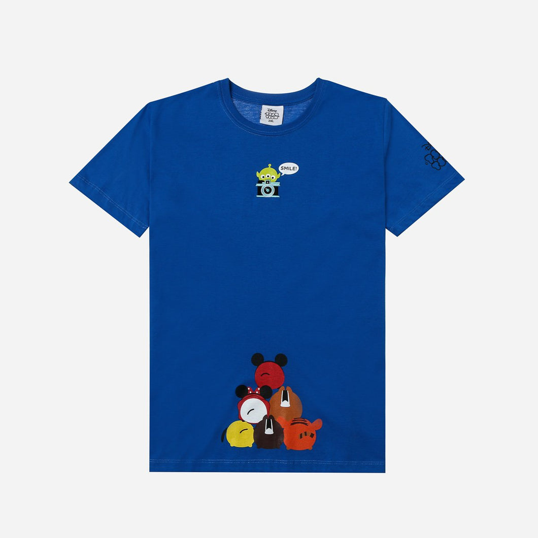 Disney Tsum Tsum Girls Teens' Tsum Tsum Stack Graphic Tee in Blue