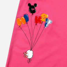 Load image into Gallery viewer, Disney Mickey Mouse Girls Teens&#39; Side Mickey Balloons Graphic Tee in Pink
