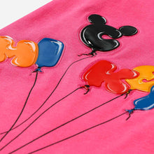 Load image into Gallery viewer, Disney Mickey Mouse Girls Teens&#39; Side Mickey Balloons Graphic Tee in Pink
