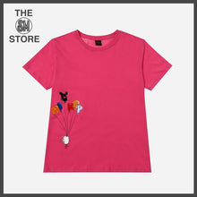 Load image into Gallery viewer, Disney Mickey Mouse Girls Teens&#39; Side Mickey Balloons Graphic Tee in Pink
