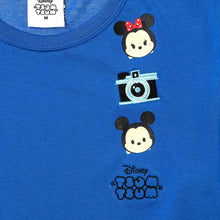 Load image into Gallery viewer, Disney Tsum Tsum Girls Teens&#39; Mickey and Minnie Camera Graphic Tee in Blue
