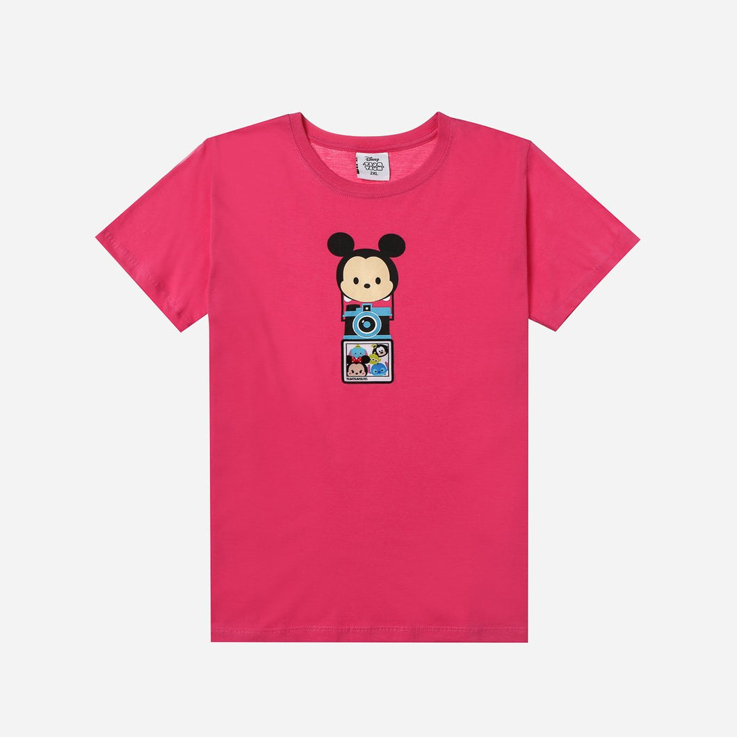 Disney Tsum Tsum Girls Teens' Groupie Pic Graphic Tee in Pink