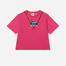 Load image into Gallery viewer, Disney Tsum Tsum Girls Teens&#39; Tsum Tsum Camera with Strap Graphic Tee in Pink
