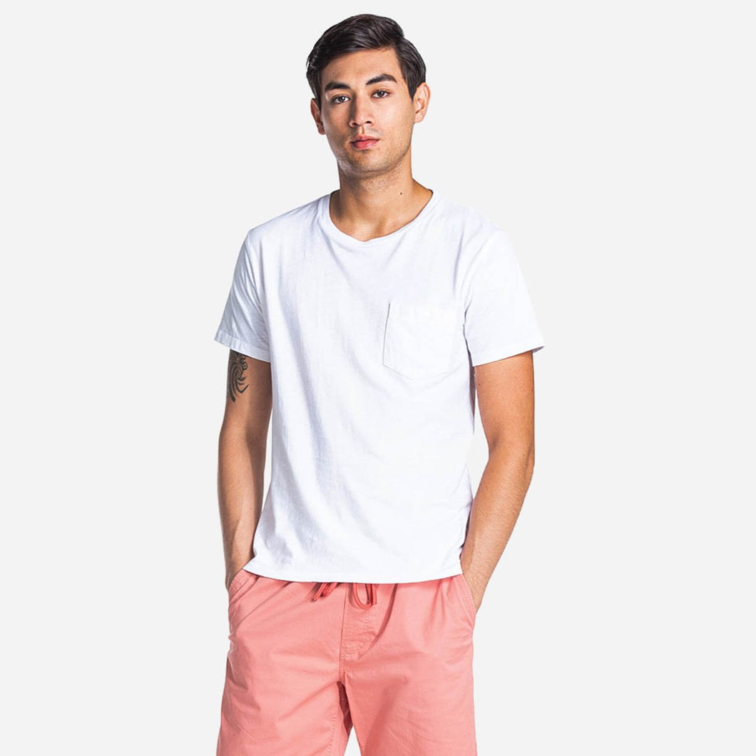 Dockers Men's Soft Washed Pocket Tee in Paper White