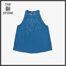 Load image into Gallery viewer, Coco Cabana Ladies&#39; Embroidered Halter Top in Blue
