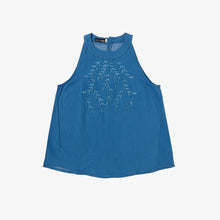 Load image into Gallery viewer, Coco Cabana Ladies&#39; Embroidered Halter Top in Blue
