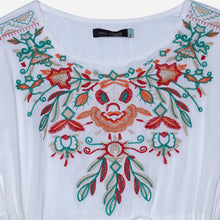 Load image into Gallery viewer, Coco Cabana Ladies&#39; Floral Embroidered Tunic Dress in White
