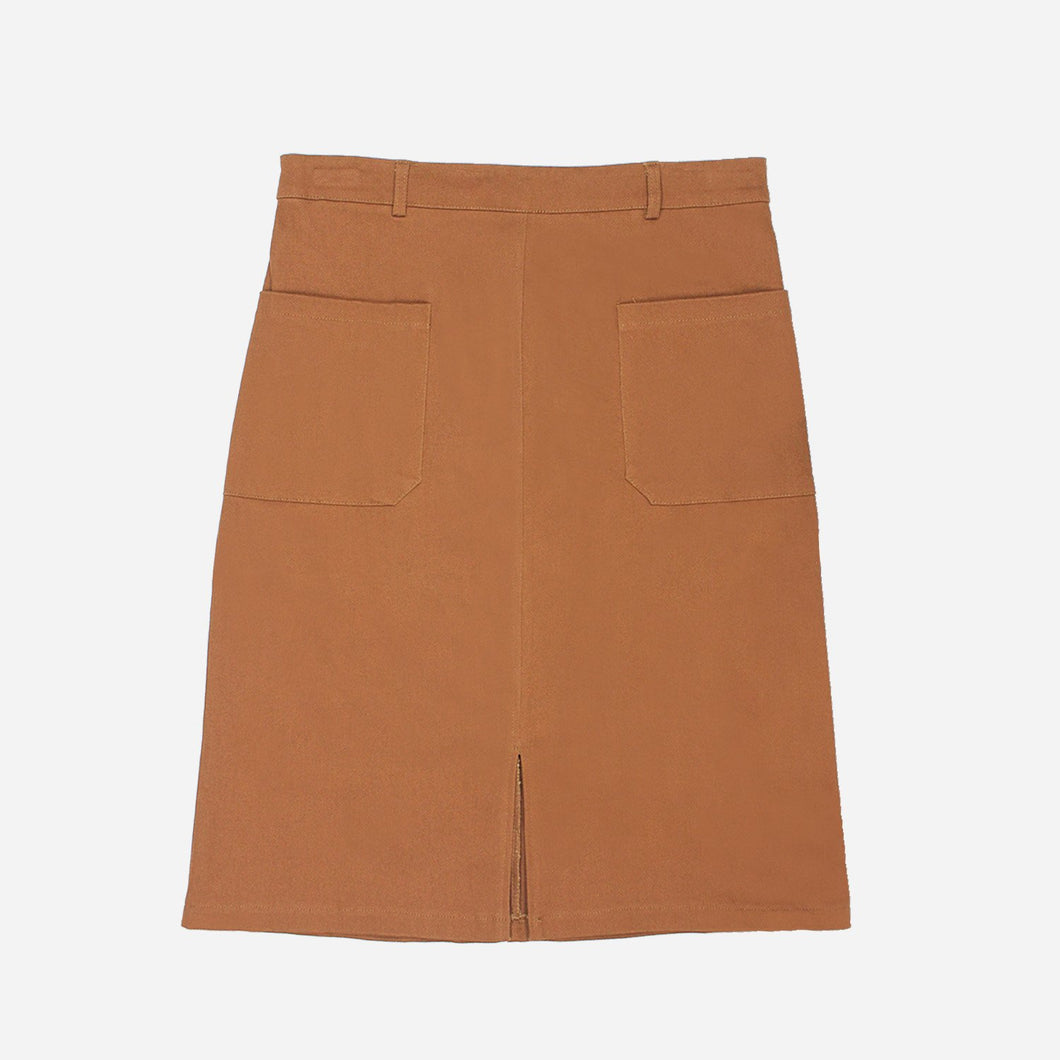 SM Woman A-Line Skirt in Brown