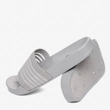 Load image into Gallery viewer, Trusole Ladies&#39; Hannah Striped Slides in Dark Gray
