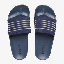 Load image into Gallery viewer, Trusole Ladies&#39; Hannah Striped Slides in Midnight Blue
